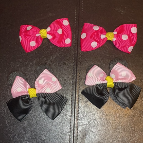 Girs bow decore hair clips - Picture 2 of 5